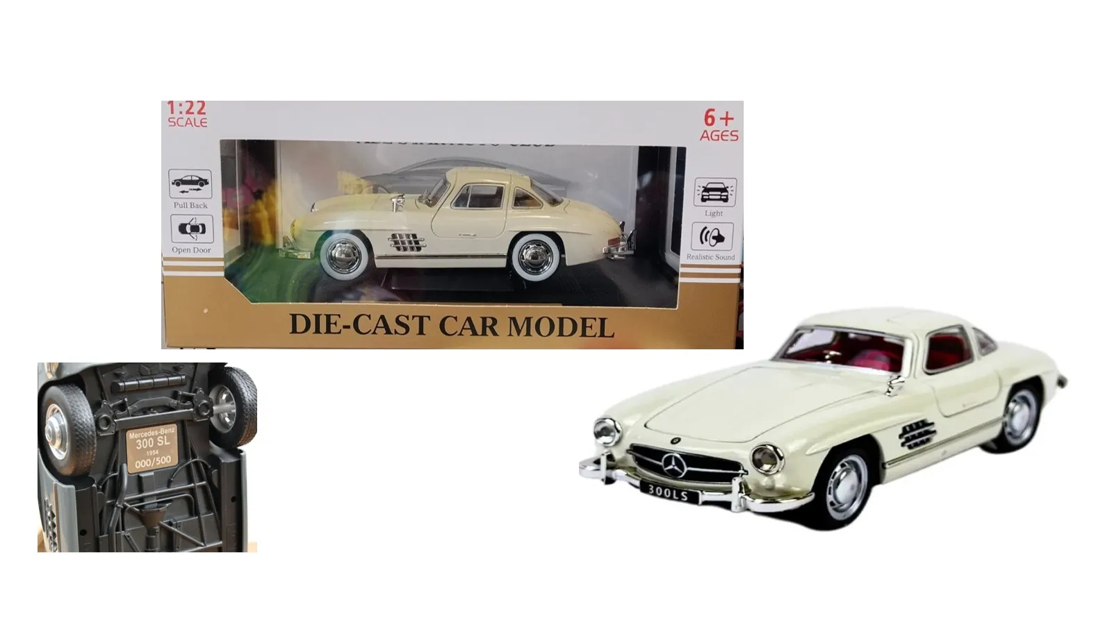 Метална кола Mercedes-Benz 300 SL 1954 Norev 1:22