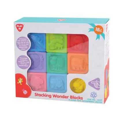 Soft Baby Stacking Blocks – 9 Pieces