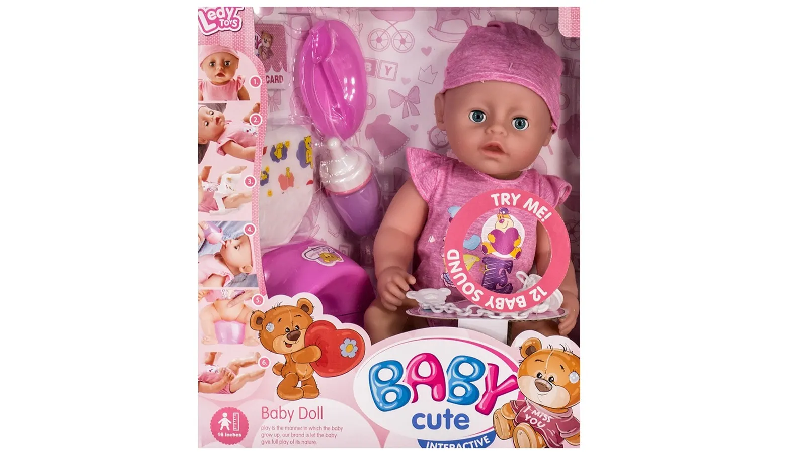 Interactive Baby Doll with Accessories and Sounds
